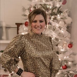 Animal print sparkly dress